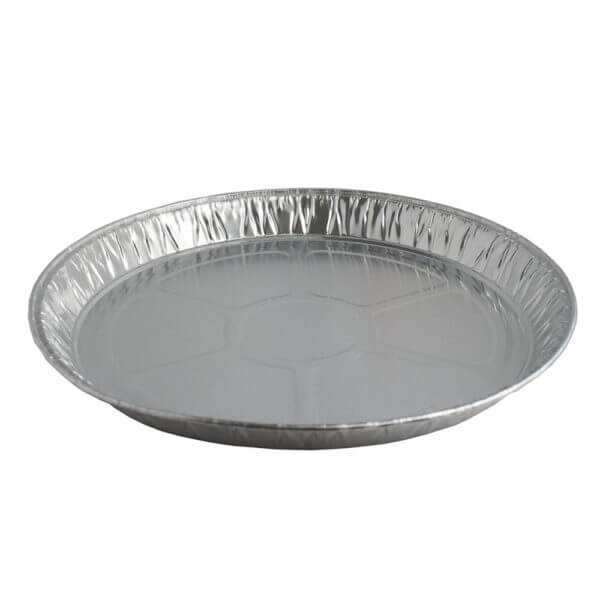 Aluminium ronde wegwerp vorm doorsnede 23,5 cm hoogte 2,5 cm-0